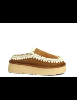 PANTOFOLA CON PELO ESKIMO PLATFORM