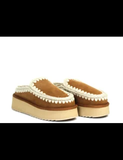 PANTOFOLA CON PELO ESKIMO PLATFORM