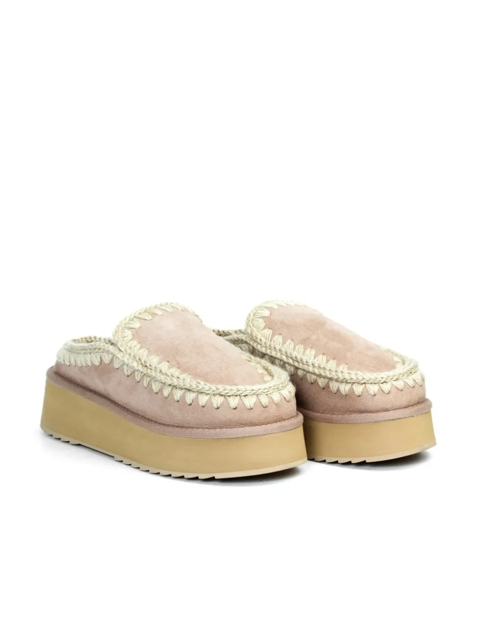 PANTOFOLA CON PELO ESKIMO PLATFORM