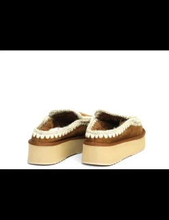 PANTOFOLA CON PELO ESKIMO PLATFORM