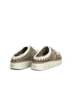 PANTOFOLA CON PELO ESKIMO METAL LOGO