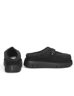 PANTOFOLA CON PELO ESKIMO METAL LOGO