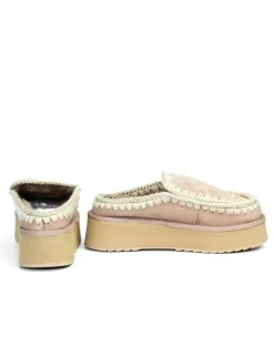 PANTOFOLA CON PELO ESKIMO PLATFORM